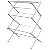 Home Basics Sunbeam 3 Tier RustProof Enamel Coated Steel Collapsible Clothes Drying Rack, Grey CD10114